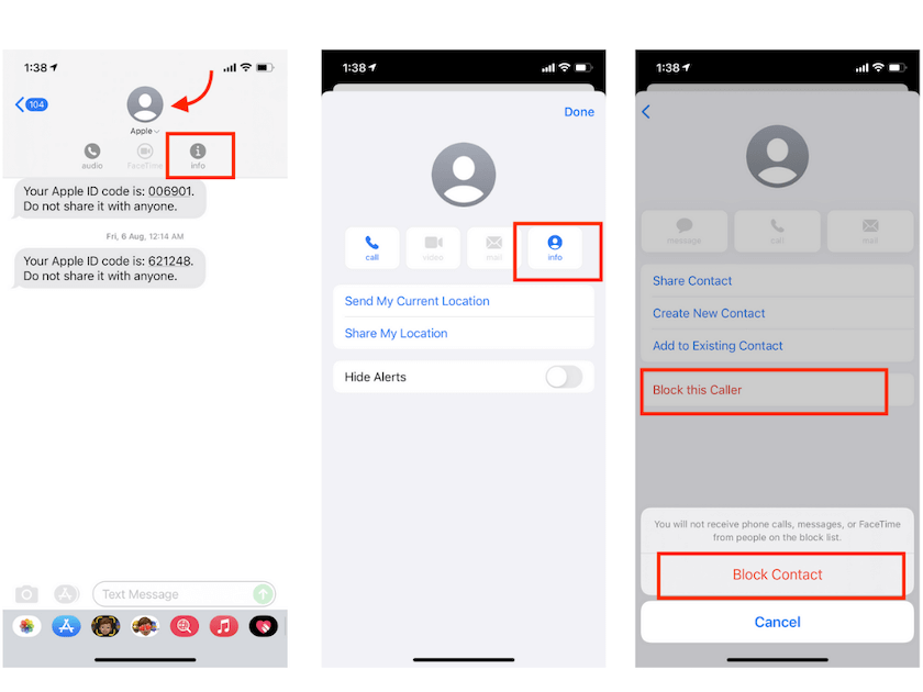 block spammers on their iPhones