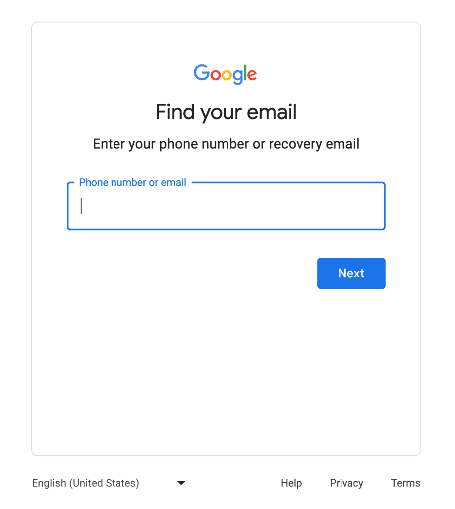 find gmail account